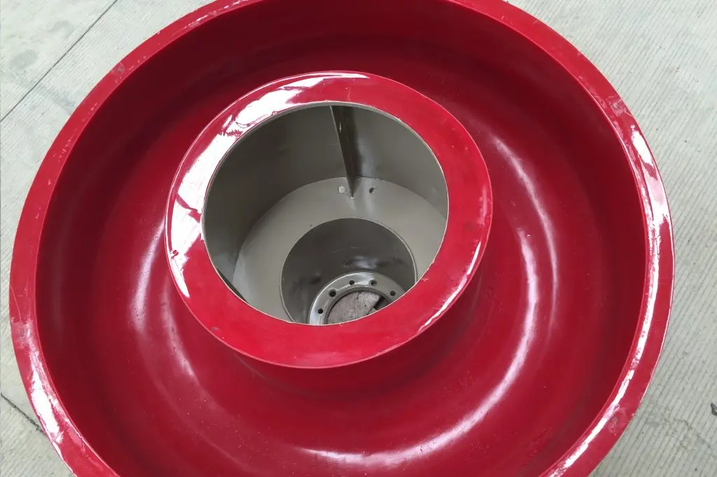 Olla de máquina vibradora después del recubrimiento